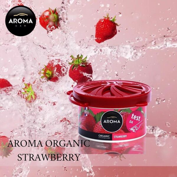 Sáp thơm ô tô Aroma Organic Strawberry Dâu Tây - Pháp