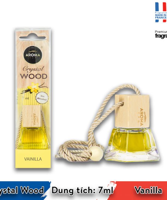 Tinh dầu treo xe ô tô Aroma Crystal Wood Vanilla - Pháp