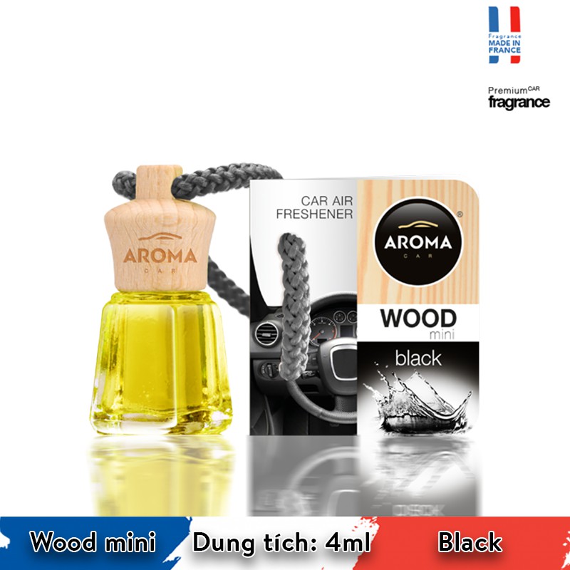 Tinh dầu treo xe ô tô Aroma Crystal Wood Vanilla - Pháp 