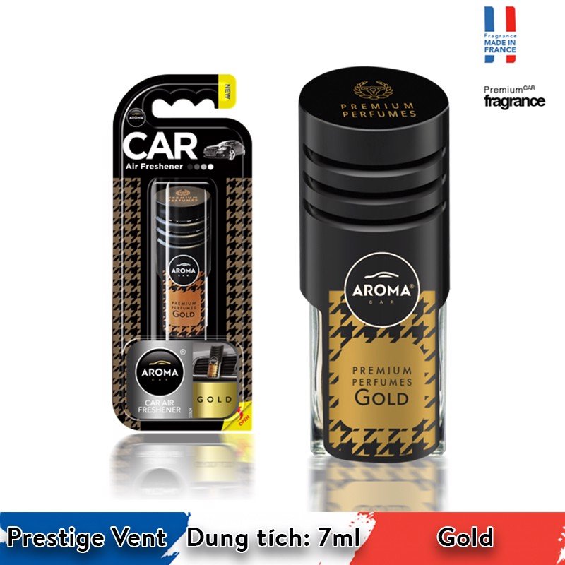 Nước hoa cài cửa gió ô tô Aroma Prestige Vent Gold - Pháp