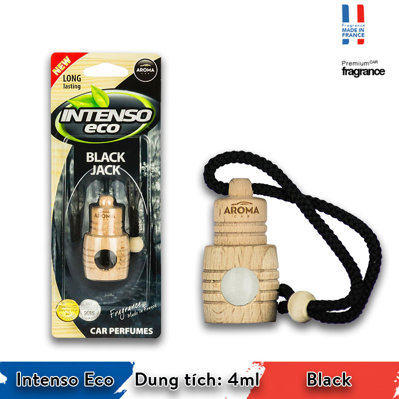 Tinh dầu treo xe ô tô Aroma Intenso Eco Black - Pháp
