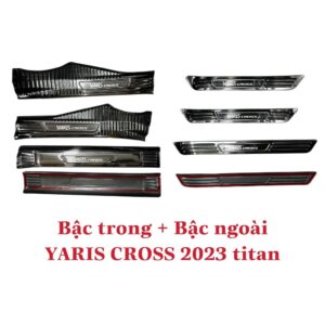 Ốp Bậc Cửa Trong Ngoài Titan Xe Toyota Yaris Cross 2023