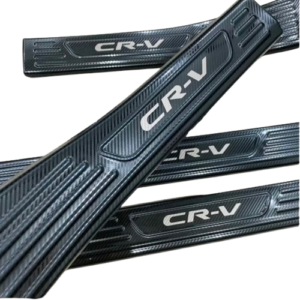 Ốp Bậc Cửa, Nẹp Bước Chân Trong Ngoài Honda CR-V 2017-2024 Vân Carbon 